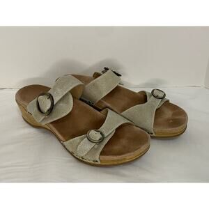 Dansko Sophie Slip On Sandals Size 41 10.5 11 Leather FLAWED Comfort